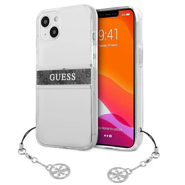 Torbica Guess 4G Stripe Charm za iPhone 13 6.1  (GUHCP13MKB4GGR)