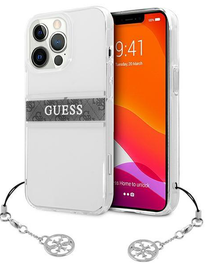 Torbica Guess 4G Stripe Charm za iPhone 13 Pro Max 6.7  (GUHCP13XKB4GGR)