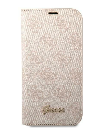 Torbica Guess BT PC/TPU 4G PU Script Metal za iPhone 14 Pro 6.1 (GUBKP14LHG4SHP)