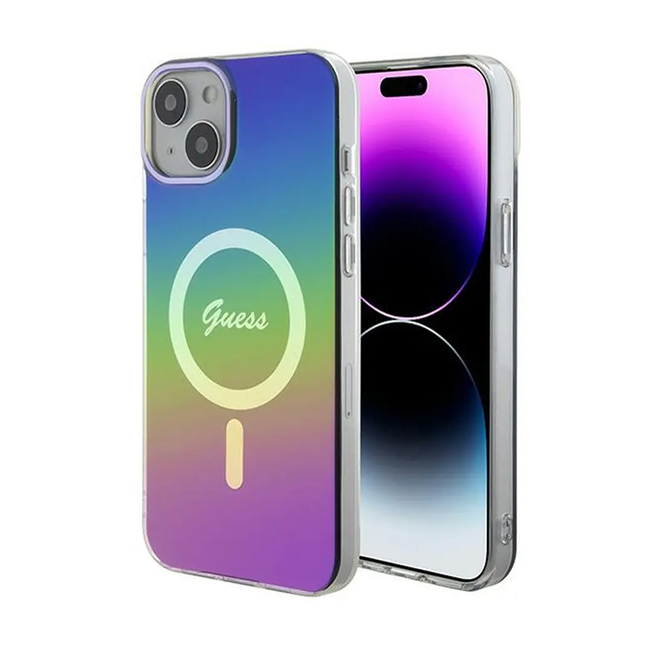 Torbica Guess Hc IML Magsafe Iridescent za iPhone 15 6.1  (GUHMP15SHITSK)