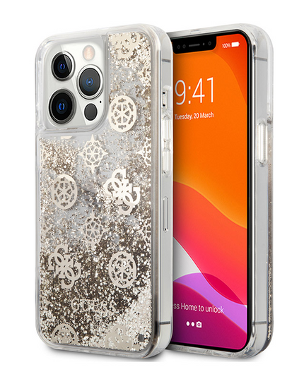 Torbica Guess Hc Liquid Glitter Peony za iPhone 13 Pro 6.1  (GUHCP13LLGPEGO)