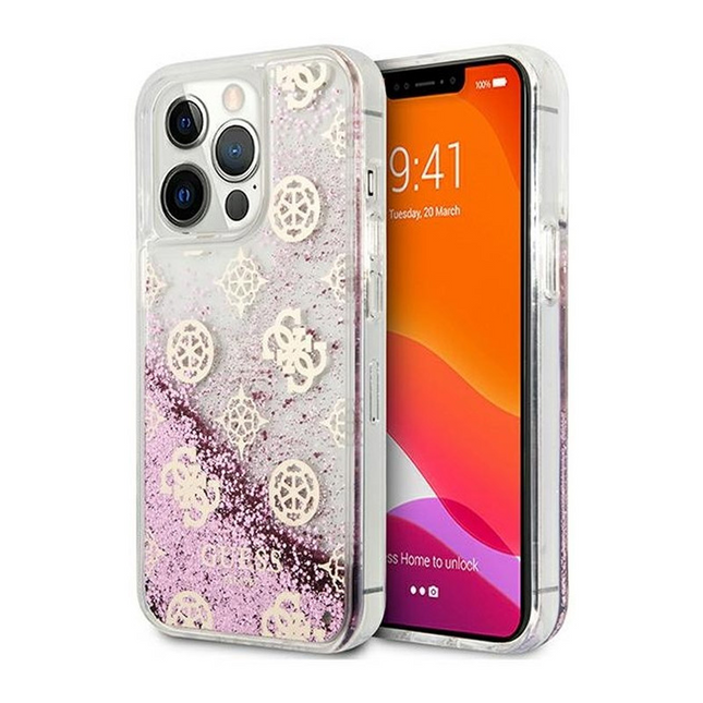 Torbica Guess Hc Liquid Glitter Peony za iPhone 13 Pro Max 6.7  (GUHCP13XLGPEPI)