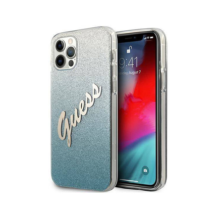 Torbica Guess Hc PC/TPU Script Glitter Gradient za iPhone 12/12 Pro 6.1  (GUHCP12MPCUGLSBL)