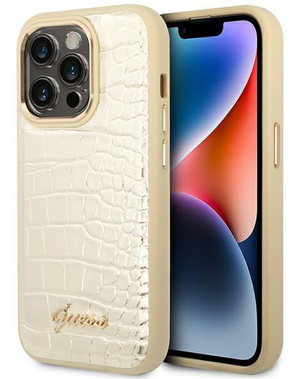 Torbica Guess Hc PU Croco Metal Outline za iPhone 14 Pro 6.1  (GUHCP14LHGCRHD)