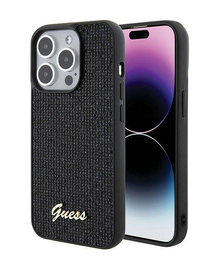 Torbica Guess Hc PU Disco Script Metal za iPhone 15 Pro 6.1 (GUHCP15LPMSDGSK)