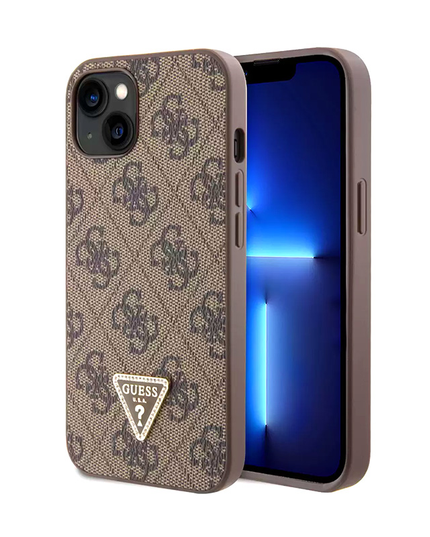Torbica Guess Hc PU Leather 4G Triangle Strass za iPhone 15 6.1  (GUHCP15SP4TDPW)