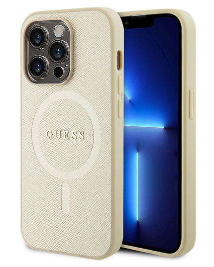 Torbica Guess Hc PU Saffiano Magsafe za iPhone 15 Pro 6.1 bez (GUHMP15LPSAHMCB)