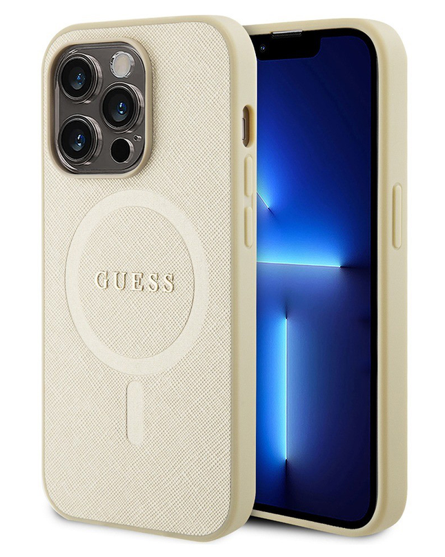 Torbica Guess Hc PU Saffiano Magsafe za iPhone 15 Pro 6.1 bez (GUHMP15LPSAHMCB)
