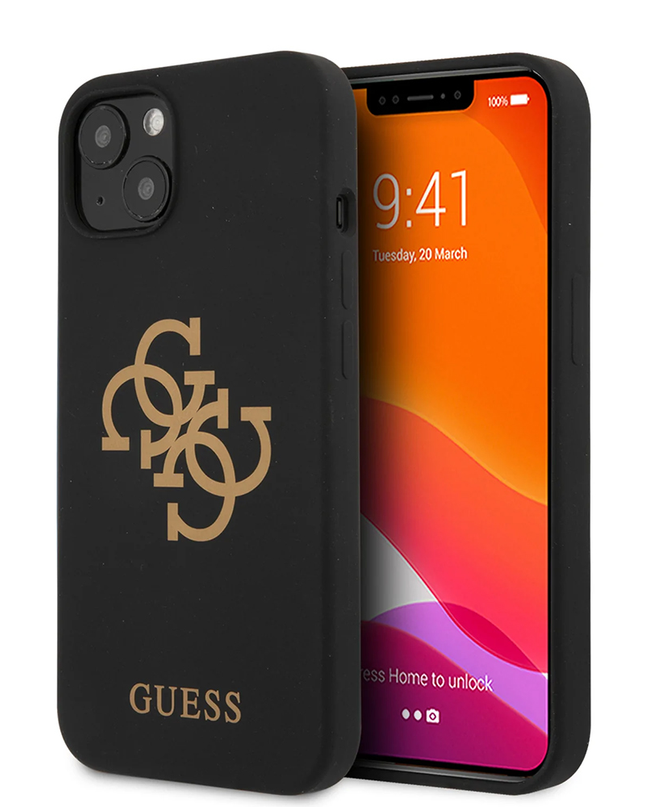 Torbica Guess Hc Silicone za iPhone 13 6.1  (GUHCP13MLS4GGBK)