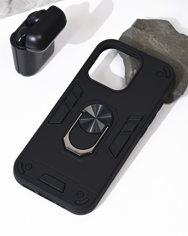 Torbica Hard Ring za iPhone 16 Pro 6.3 crna
