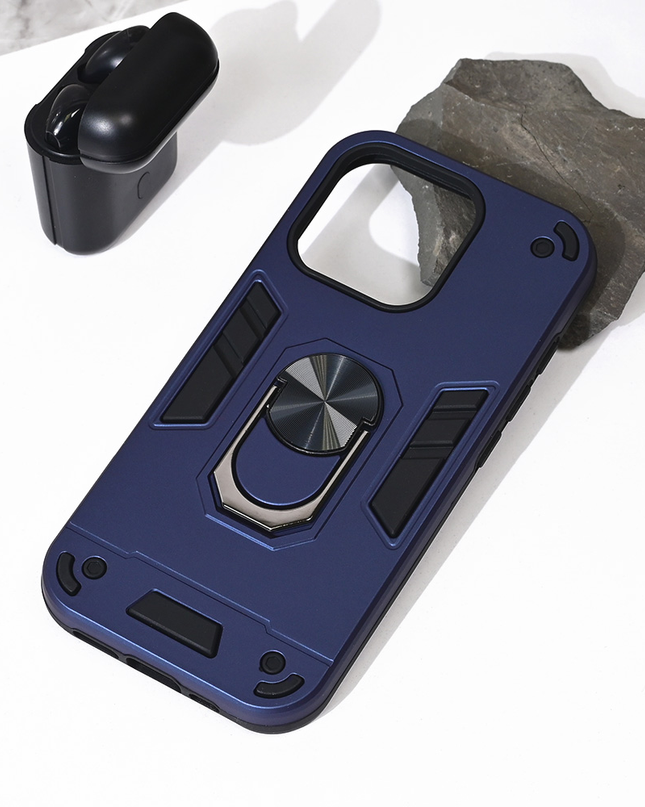 Torbica Hard Ring za iPhone 16 Pro 6.3 tamno plava