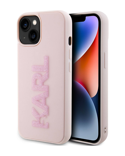 Torbica Karl Lagerfeld 3D Rubber Glitter Logo za iPhone 15 6.1  (KLHCP15S3DMBKCP)