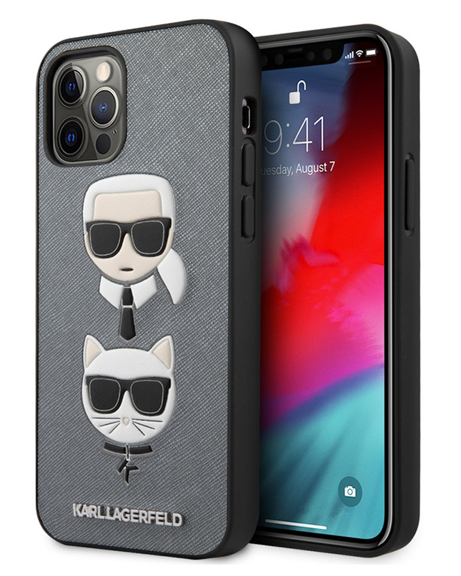 Torbica Karl Lagerfeld CPU Saffiano K&C Heads za iPhone 12/12 Pro 6.1  (KLHCP12MSAKICKCSL)
