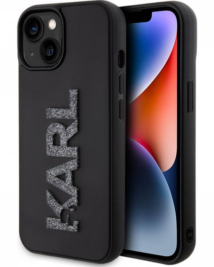 Torbica Karl Lagerfeld Hc 3D Logo Glitter za iPhone 15 6.1  (KLHCP15S3DMBKCK)
