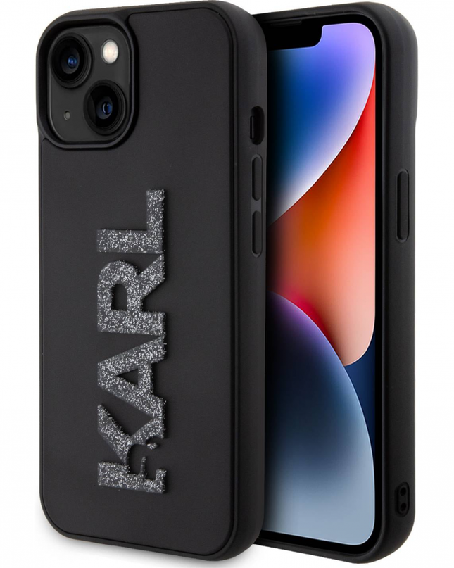 Torbica Karl Lagerfeld Hc 3D Logo Glitter za iPhone 15 6.1  (KLHCP15S3DMBKCK)
