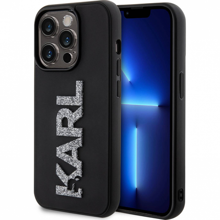Torbica Karl Lagerfeld Hc 3D Logo Glitter za iPhone 15 Pro 6.1  (KLHCP15L3DMBKCK)