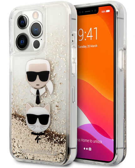 Torbica Karl Lagerfeld Hc Liquid Glitter 2 Heads za iPhone 14 Pro 6.1  (KLHCP14LKICGLD)