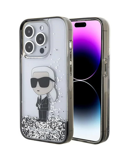 Torbica Karl Lagerfeld Hc Liquid Glitter Ikonik za iPhone 15 Pro 6.1  (KLHCP15LLKKNSK)