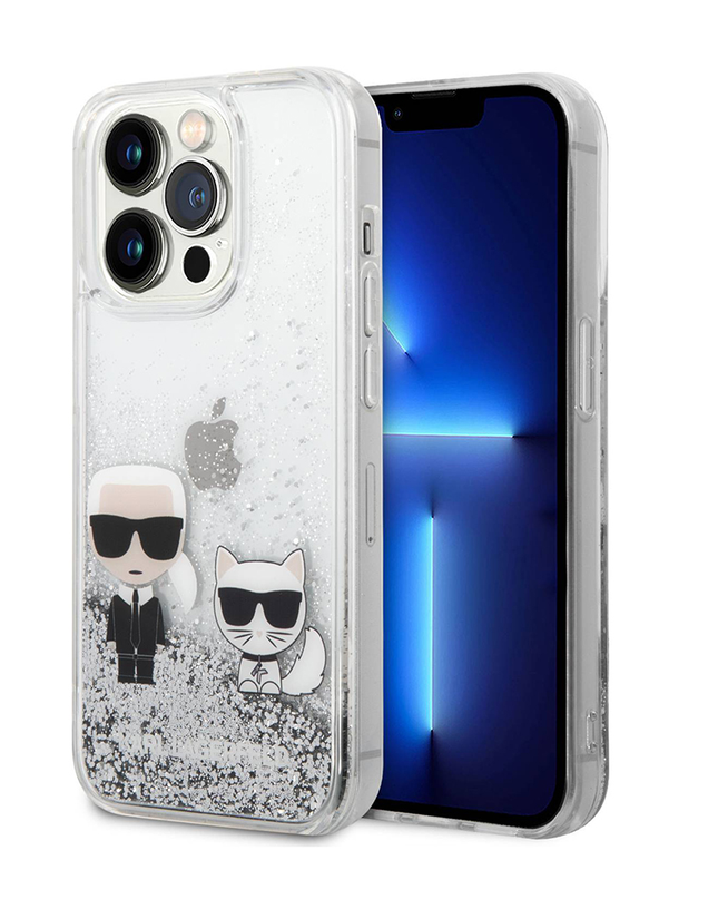 Torbica Karl Lagerfeld Hc Liquid Glitter Karl&Choupette za iPhone 14 Pro 6.1  (KLHCP14LGKCS)