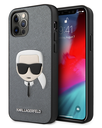 Torbica Karl Lagerfeld Hc PU Saffiano Head za iPhone 12/12 Pro 6.1  (KLHCP12MSAKHSL)
