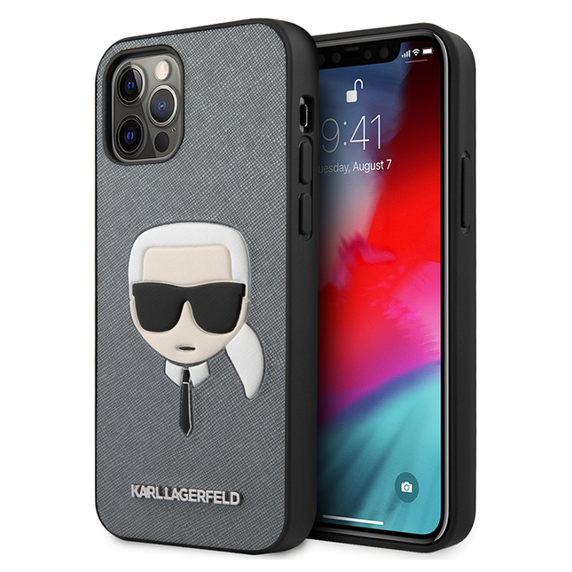 Torbica Karl Lagerfeld Hc PU Saffiano Head za iPhone 12 Pro Max 6.7  (KLHCP12LSAKHSL)