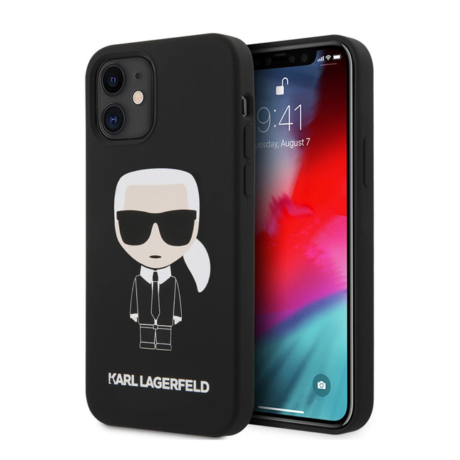 Torbica Karl Lagerfeld Hc Silicone Full Body Ikonic za iPhone 12 mini 5.4  (KLHCP12SSLFKBK)
