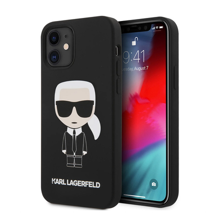 Torbica Karl Lagerfeld Hc Silicone Full Body Ikonic za iPhone 12 mini 5.4  (KLHCP12SSLFKBK)