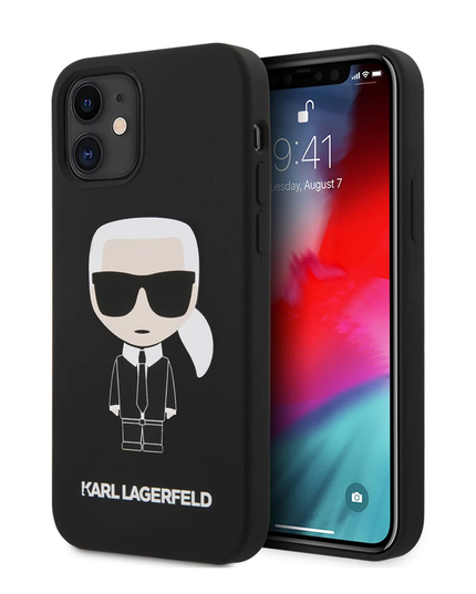 Torbica Karl Lagerfeld Hc Silicone Full Body Ikonic za iPhone 12 mini 5.4  (KLHCP12SSLFKBK)
