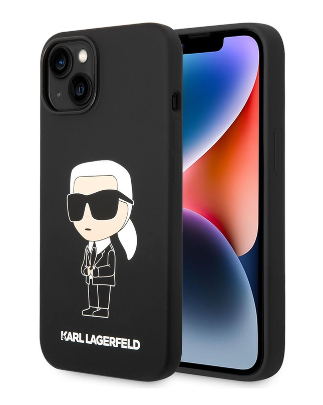 Torbica Karl Lagerfeld Hc Silicone NFT Ikonik za iPhone 15 Plus 6.7  (KLHCP15MSNIKBCK)