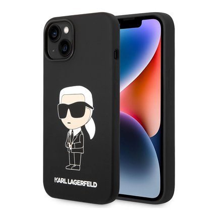 Torbica Karl Lagerfeld Hc Silicone NFT Ikonik za iPhone 15 Plus 6.7  (KLHCP15MSNIKBCK)