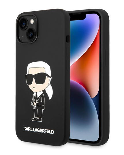 Torbica Karl Lagerfeld Hc Silicone NFT Ikonik za iPhone 15 Plus 6.7  (KLHCP15MSNIKBCK)