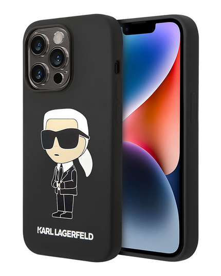 Torbica Karl Lagerfeld Hc Silicone NFT Ikonik za iPhone 15 Pro 6.1  (KLHCP15LSNIKBCK)