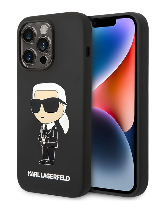 Torbica Karl Lagerfeld Hc Silicone NFT Ikonik za iPhone 15 Pro Max 6.7  (KLHCP15XSNIKBCK)
