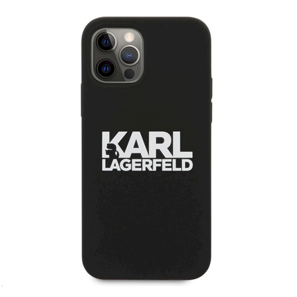 Torbica Karl Lagerfeld Hc Silikone Stack Logo za iPhone 12 Pro Max 6.7  (KLHCP12LSLKLRBK)