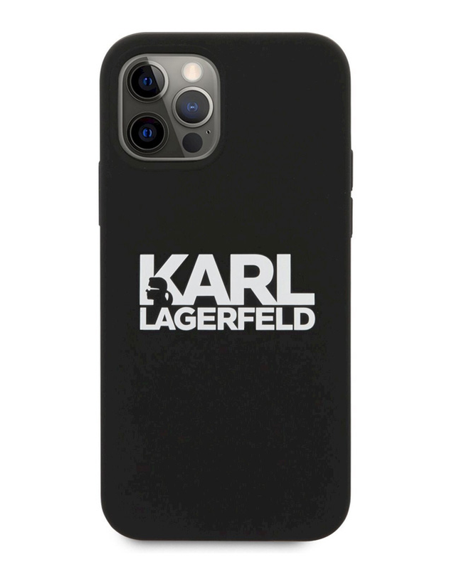 Torbica Karl Lagerfeld Hc Silikone Stack Logo za iPhone 12 Pro Max 6.7  (KLHCP12LSLKLRBK)