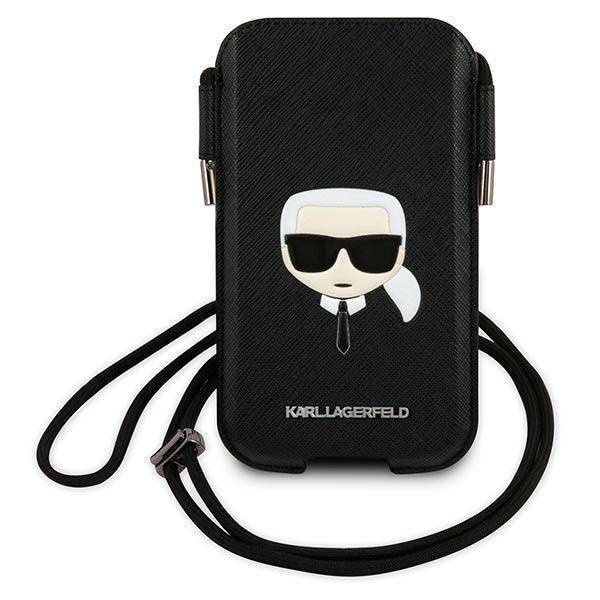 Torbica Karl Lagerfeld Pouch Pu Saffiano Karl Head Large za telefone do 6,7"  ( KLHCP12LOPHKHK)