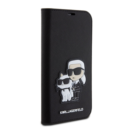 Torbica Karl Lagerfeld Saffiano BP Nft Karl&Choupette za iPhone 15 Pro 6.1 (KLBKP15LSANKCPK)