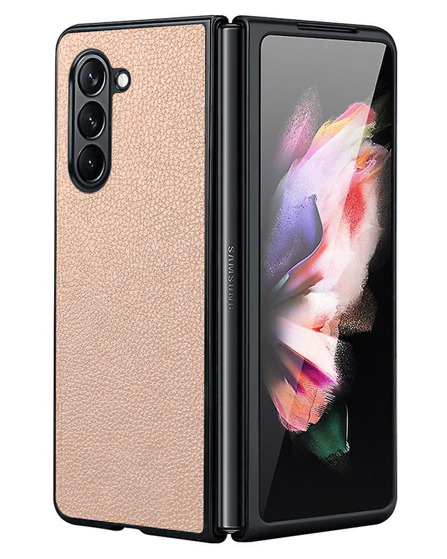 Torbica Leather Fold za Samsung F946B Galaxy Z Fold 5 5G krem