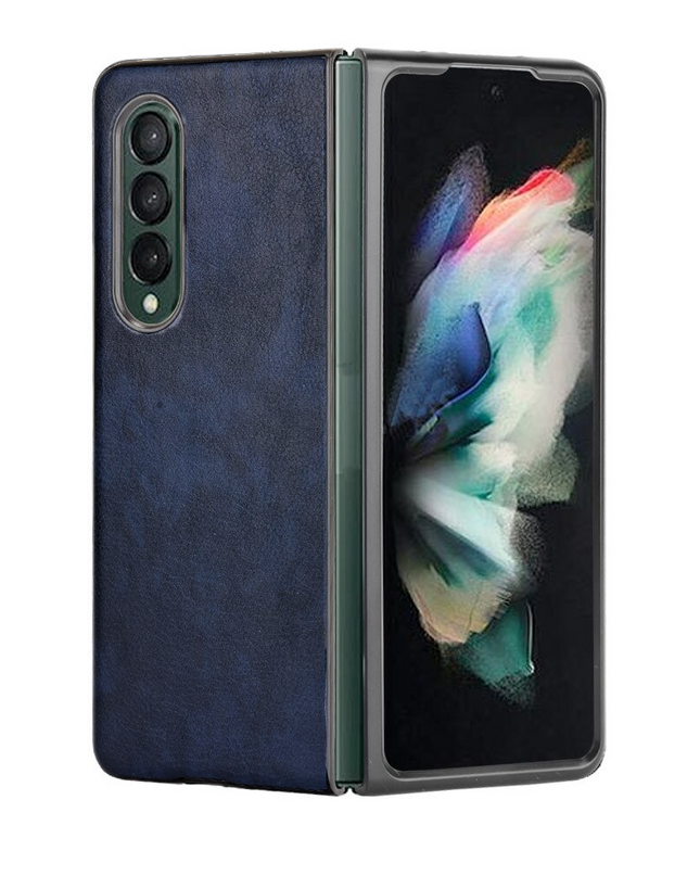 Maska Leather za Samsung F936B Galaxy Z Fold 4 5G plava