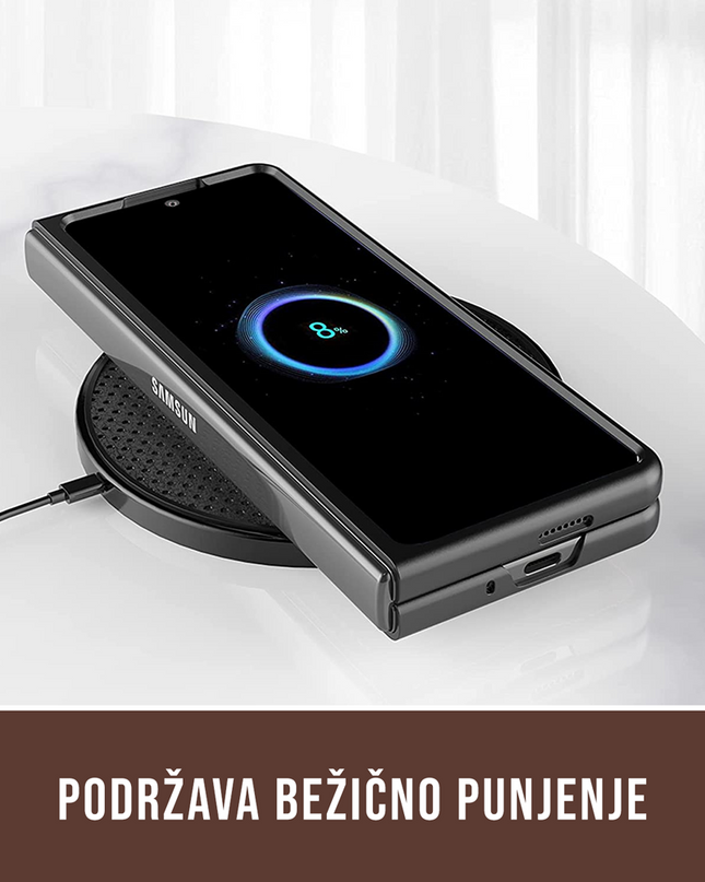 Maska Leather za Samsung F936B Galaxy Z Fold 4 5G plava