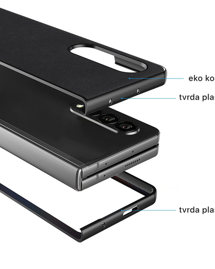 Maska Leather za Samsung F936B Galaxy Z Fold 4 5G plava