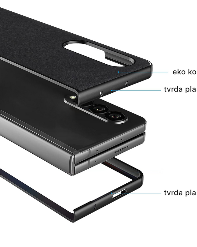 Maska Leather za Samsung F936B Galaxy Z Fold 4 5G plava