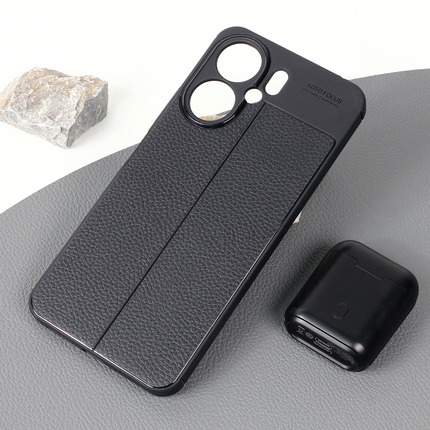 Torbica Leather za Xiaomi Redmi 13C crna