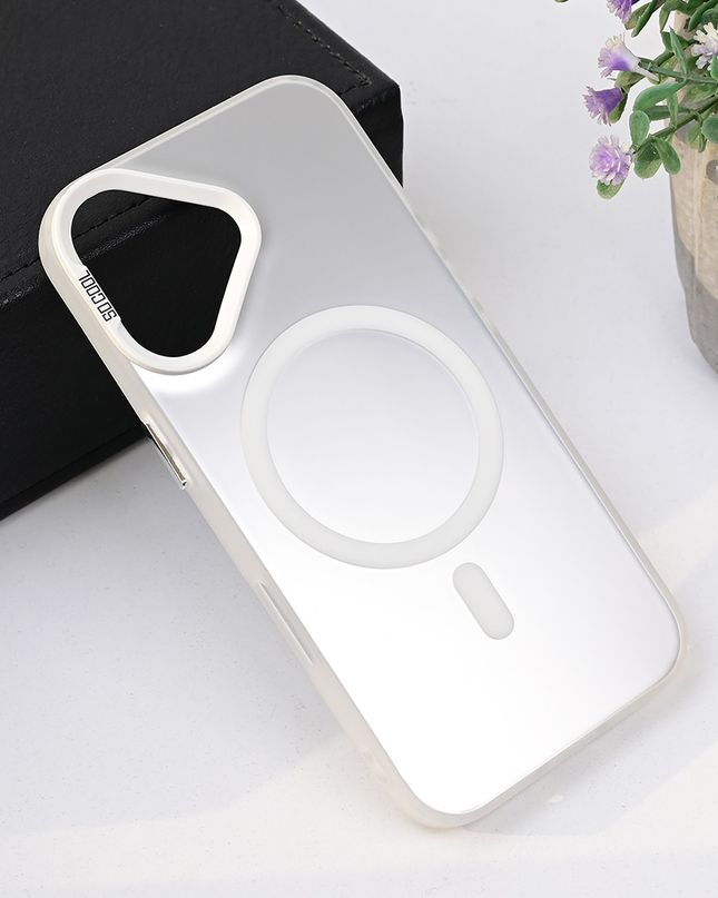 Torbica Magsafe Clear za iPhone 16 6.1 srebrna