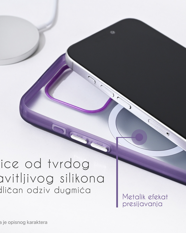 Torbica Magsafe Clear za iPhone 16 Pro 6.3 crna