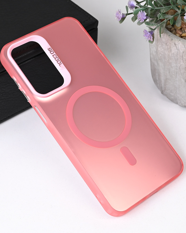 Torbica Magsafe Clear za Samsung A266B Galaxy A26 roze