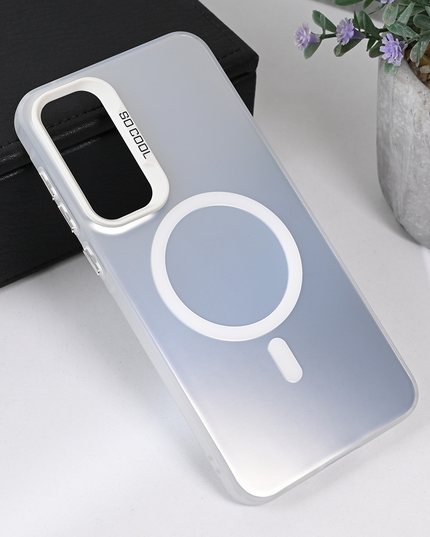 Torbica Magsafe Clear za Samsung A556B Galaxy A55 5G srebrna