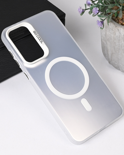 Torbica Magsafe Clear za Samsung A566B Galaxy A56 5G srebrna