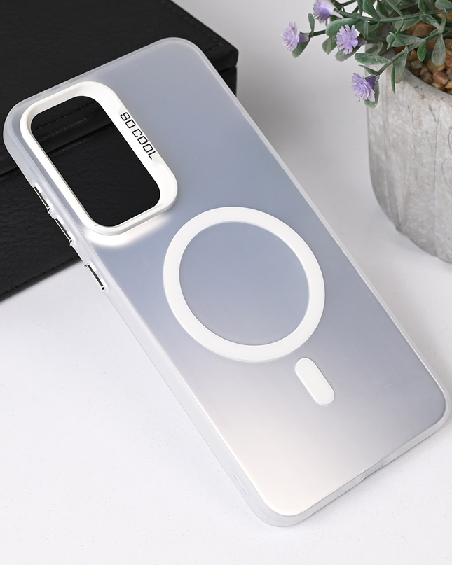 Torbica Magsafe Clear za Samsung A566B Galaxy A56 5G srebrna