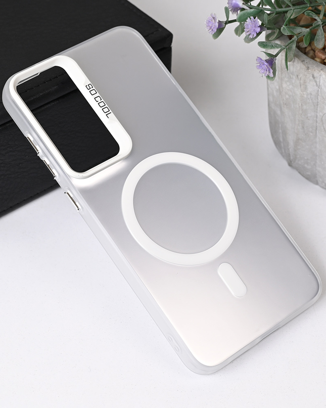Torbica Magsafe Clear za Samsung S936B Galaxy S25 Plus srebrna